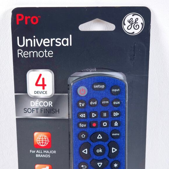 BLUE GE Pro Universal Remote Smart TVs, Streaming Players, Blu Ray DVD 4 Devices - Picture 3 of 9